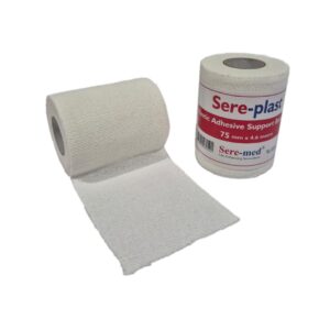 Sere Plast White Fabric Adh Bdg 75mm x 4.5m